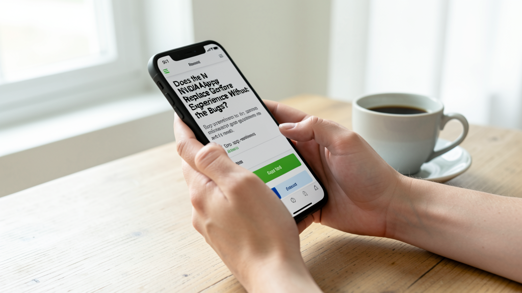 Editorial image illustrating Does the New NVIDIA App Replace GeForce Experience Without the Bugs?